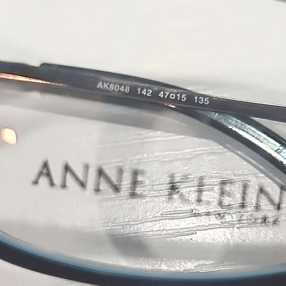 Anne Klein AK8048 142 Girls Petite Blue Rectangle Eyeglasses 47-15 135 New - Picture 6 of 6